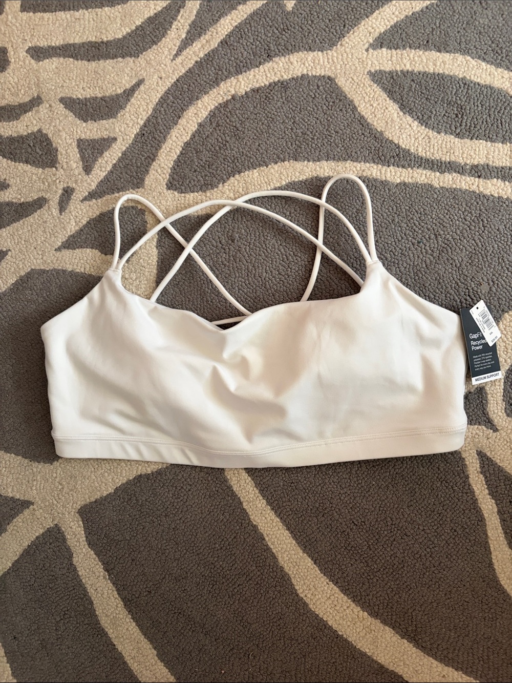 GAP White GapFit Power Medium Support Bralette